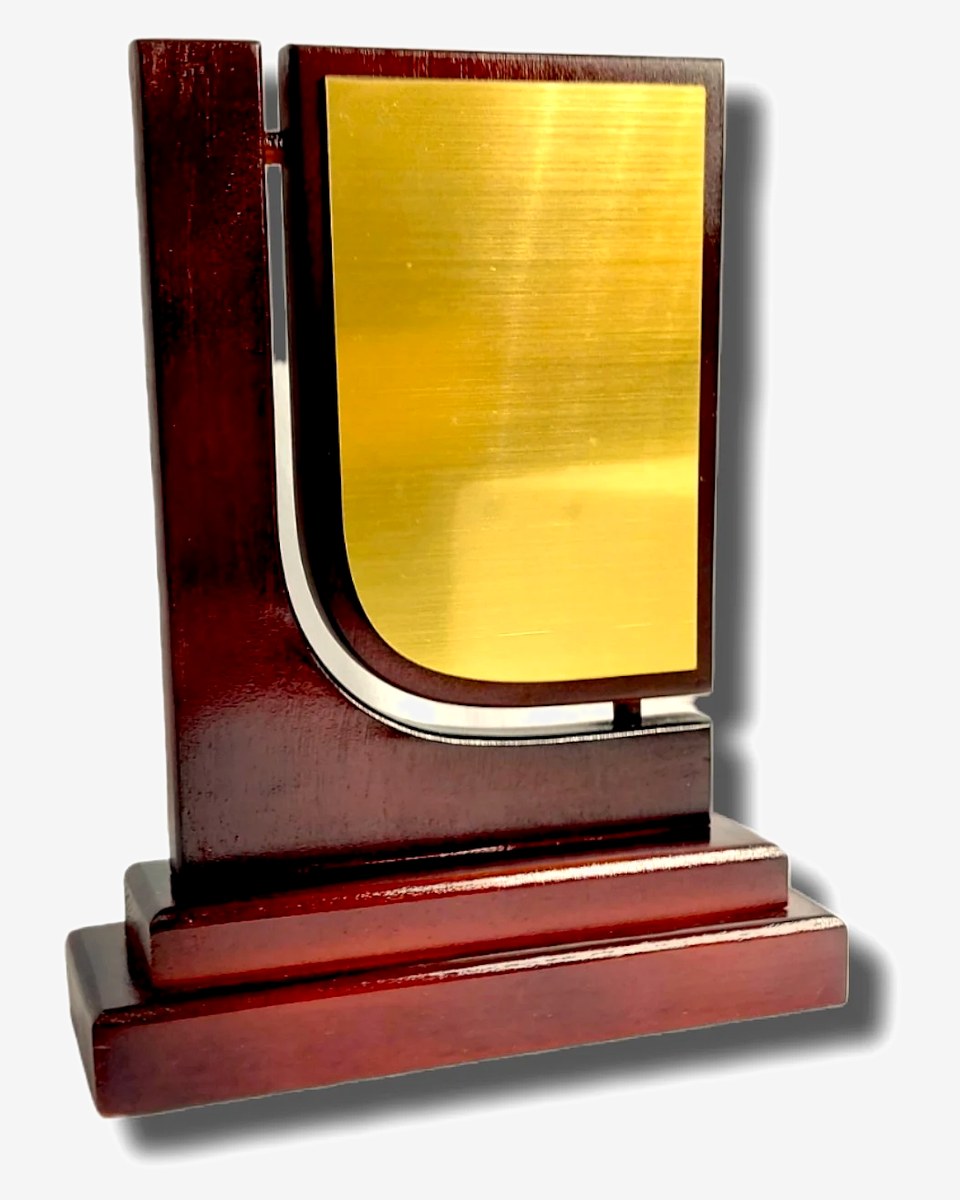 Autorski trofej sa linijskim detaljima — spreman za personalizaciju