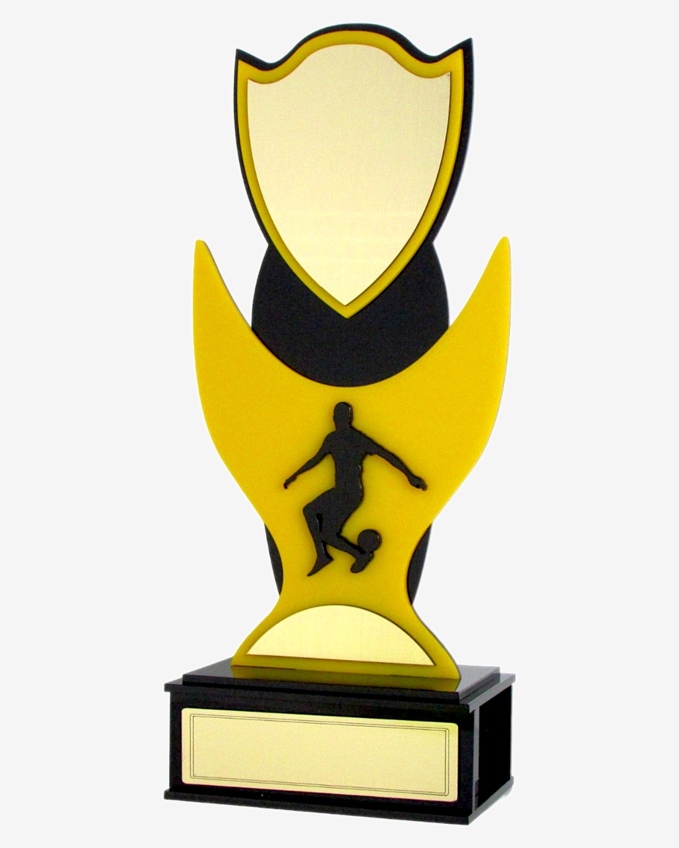 Autorski fudbalski trofej, varijanta štita — spreman za personalizaciju
