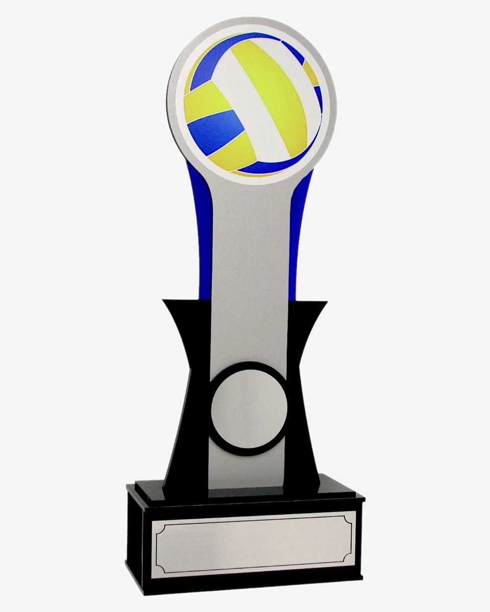 Autorski odbojkaški trofej, varijanta sa medaljonom lopte — spreman za personalizaciju